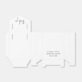 Eenvoudig minimalistisch huwelijk bedankt Bonbonni Bedankdoosjes (Uitgevouwen)