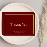 Eenvoudig minimalistisch huwelijk bedankt folie feestdagenkaart<br><div class="desc">Sommige gelegenheden vragen om te weinig elegantie en dit trouwontwerp "Dank u" bereikt dat doel met een eenvoudige gouden (of zilveren) tekst van de folie en een ontwerp van het lijst dat het epitome van minimalistische stijl is. Voeg gewoon de bruidsnaam en de namen en de datum toe. De rug...</div>