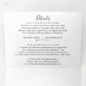 Eenvoudig minimalistisch huwelijk drieluik uitnodiging (Binnenzijde eerst)