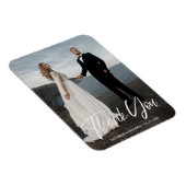 Eenvoudig minimalistisch huwelijk Foto bedankt Magneet (Rechterzijde)