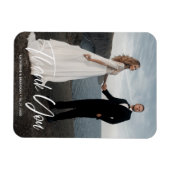 Eenvoudig minimalistisch huwelijk Foto bedankt Magneet (Horizontaal)