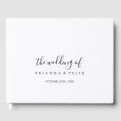 Eenvoudig minimalistisch huwelijk gastenboek (Voorkant)
