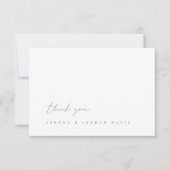 Eenvoudig minimalistisch huwelijk - Hartelijk dank Bedankkaart (Voorkant)