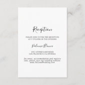 Eenvoudig minimalistisch huwelijk informatiekaartje (Voorkant)