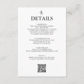 Eenvoudig minimalistisch huwelijk informatiekaartje (Voorkant)