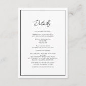 Eenvoudig minimalistisch huwelijk informatiekaartje (Voorkant)