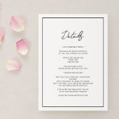 Eenvoudig minimalistisch huwelijk informatiekaartje