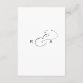 Eenvoudig minimalistisch huwelijk informatiekaartje (Achterkant)