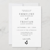 Eenvoudig minimalistisch huwelijk kaart (Voorkant)