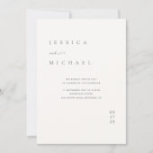 Eenvoudig minimalistisch huwelijk kaart (Voorkant)