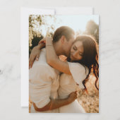 Eenvoudig minimalistisch huwelijk kaart (Achterkant)