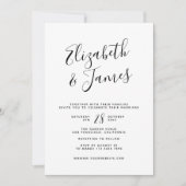 Eenvoudig minimalistisch huwelijk met RSVP-gegeven Kaart (Voorkant)