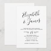 Eenvoudig minimalistisch huwelijk met RSVP-gegeven Kaart (Voorkant / Achterkant)