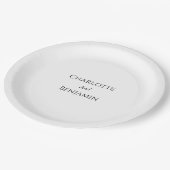 Eenvoudig minimalistisch huwelijk papieren bordje (Gekanteld)