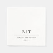 Eenvoudig minimalistisch huwelijk servet (Voorkant)