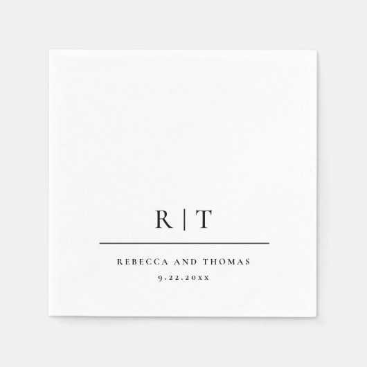 Eenvoudig minimalistisch huwelijk servet (Voorkant)