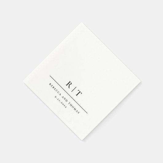 Eenvoudig minimalistisch huwelijk servet (Hoek)