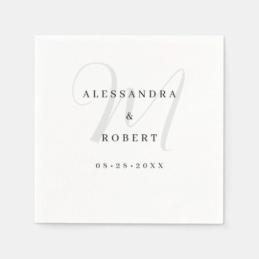 Eenvoudig minimalistisch huwelijk servet (Voorkant)