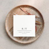 Eenvoudig minimalistisch huwelijk servet