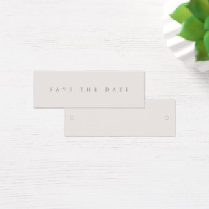 Eenvoudig minimalistisch huwelijk: sla de Labels v Mini Visitekaartjes