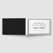 Eenvoudig minimalistisch huwelijk zwart-wit gastenboek (Volledig)