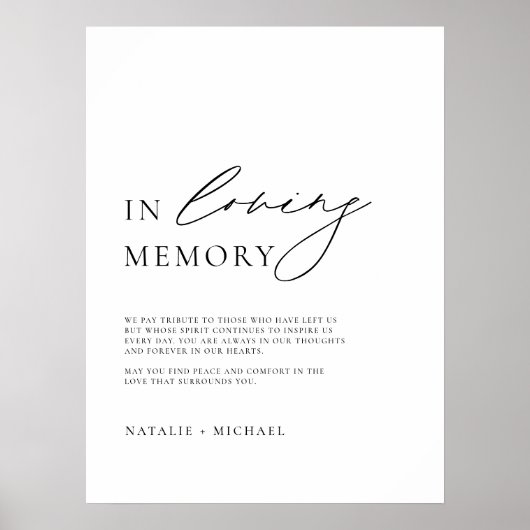 Eenvoudig Minimalistisch Huwelijksbord Ter Nagedac Poster (Voorkant)