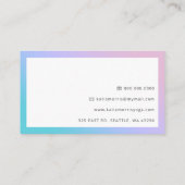 Eenvoudig minimalistisch iriserend modern stijlvol visitekaartje (Achterkant)