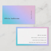 Eenvoudig minimalistisch iriserend modern stijlvol visitekaartje (Voorkant / Achterkant)