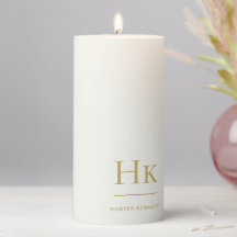 Eenvoudig minimalistisch ivoor gouden monogram