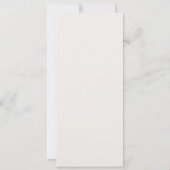Eenvoudig minimalistisch Ivory Wedding Menu Kaart (Achterkant)