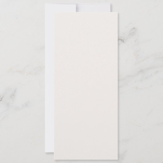 Eenvoudig minimalistisch Ivory Wedding Menu Kaart (Achterkant)