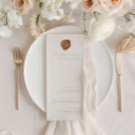 Eenvoudig minimalistisch Ivory Wedding Menu Kaart<br><div class="desc">Het ontwerp is voorzien van een handgeschreven lettertype en een modern, minimalistisch ontwerp. Ontworpen om te coördineren met het "Natural Glam" Wedding Collectie. Klik op "Personaliseren" als je details wilt wijzigen. Om de tekst te verplaatsen of de grootte, de doopvont, of de kleur te veranderen, klik "klik om verder"het aan...</div>