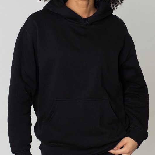 Eenvoudig minimalistisch jet Black Solid Color Hoodie