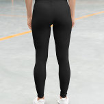 Eenvoudig minimalistisch jet Black Solid Color Leggings<br><div class="desc">Generieke effen zwarte leggings voor vrouwen. Effen gitzwarte kleur met zwarte voering voor een eenvoudige,  minimalistische look.</div>