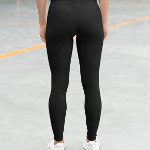 Eenvoudig minimalistisch jet Black Solid Color Leggings