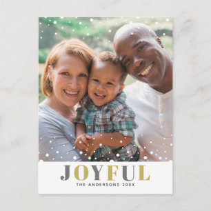 Eenvoudig minimalistisch joyful Photo Holiday Briefkaart