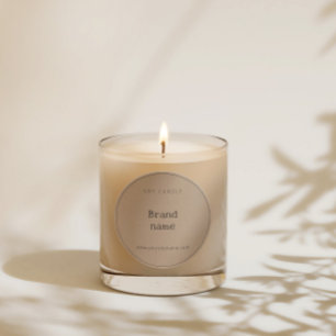 Eenvoudig minimalistisch kaartenkaartenpakket ronde sticker