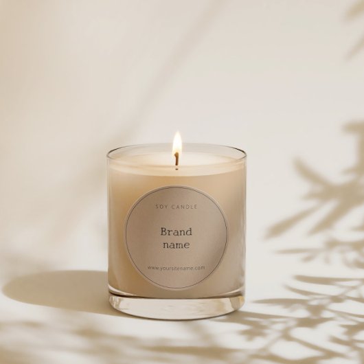 Eenvoudig minimalistisch kaartenkaartenpakket ronde sticker