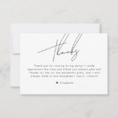 Eenvoudig minimalistisch kalligrafie script bedankkaart (Voorkant)