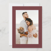 Eenvoudig minimalistisch kaneel Roos bruiloft Kaart (Achterkant)