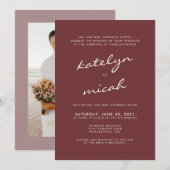 Eenvoudig minimalistisch kaneel Roos Kaart (Voorkant / Achterkant)