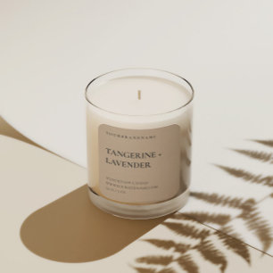 Eenvoudig minimalistisch karton, bijtende kraftkaa vierkante sticker