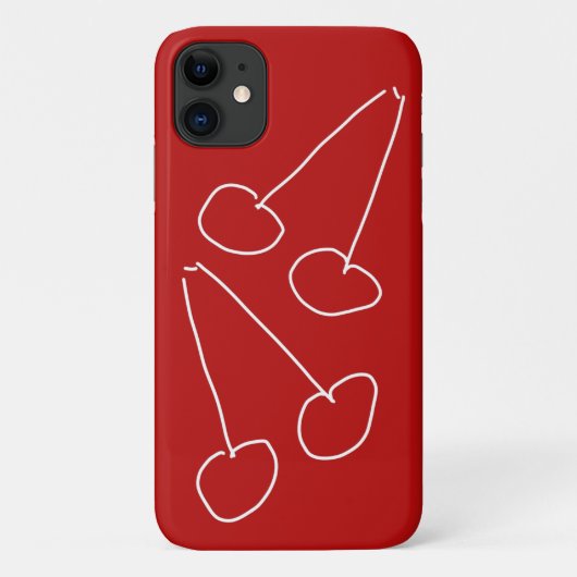 Eenvoudig minimalistisch kersen Case-Mate iPhone case (Achterkant)