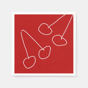 Eenvoudig minimalistisch kersen servet