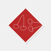 Eenvoudig minimalistisch kersen servet (Hoek)