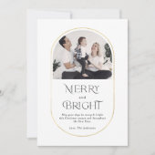 Eenvoudig minimalistisch kerst Moderne kerstfamili Feestdagenkaart (Voorkant)