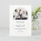 Eenvoudig minimalistisch kerst Moderne kerstfamili Feestdagenkaart (Staand voorkant)