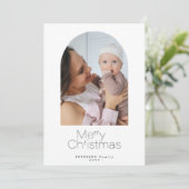 Eenvoudig minimalistisch kerstfeest feestdagenkaart (Staand voorkant)