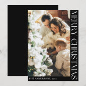 Eenvoudig minimalistisch kerstfeestkaartje feestdagenkaart (Voorkant / Achterkant)