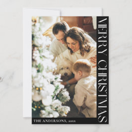 Eenvoudig minimalistisch kerstfeestkaartje feestdagenkaart